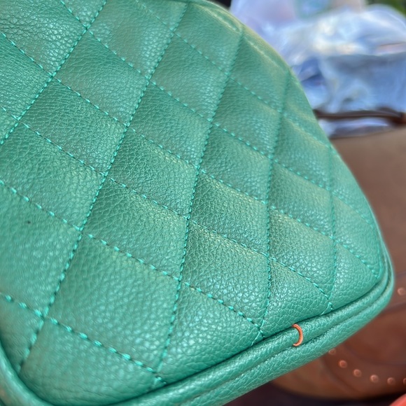Green tassel quilted crossbody bag - Picture 5 of 6